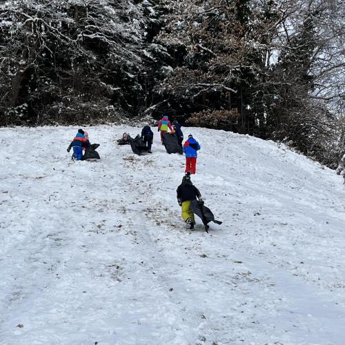 Rutschen im Schnee