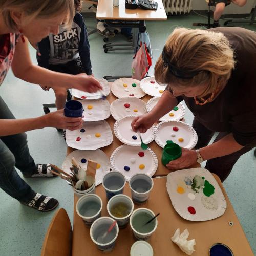 Austeilen der Farben