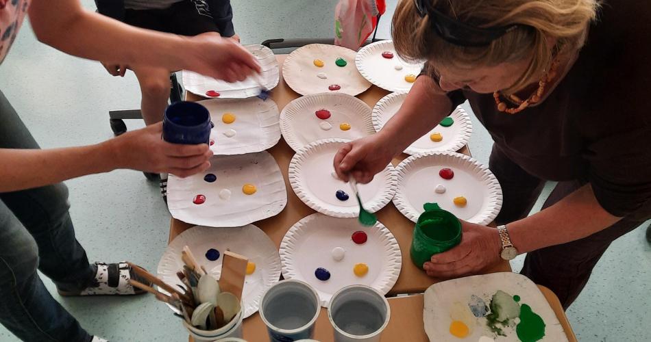 Austeilen der Farben