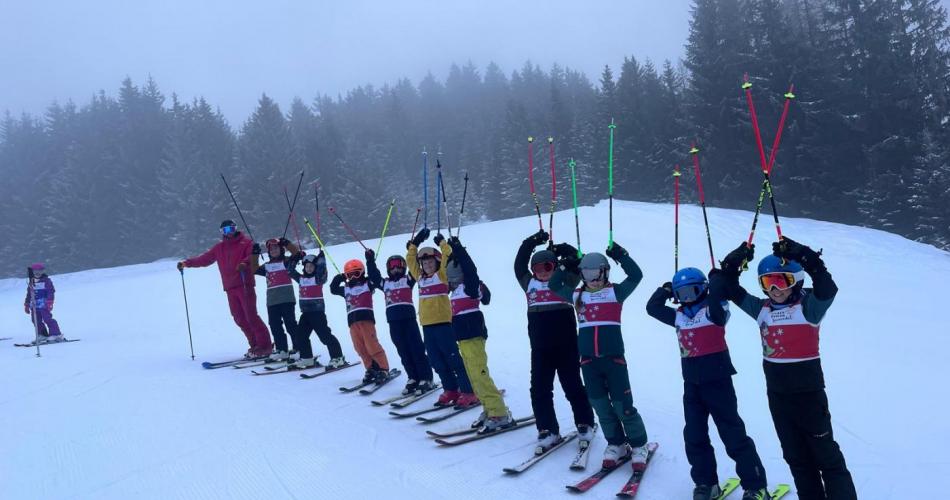 Die Kinder hatten viel Spaß auf der Piste.